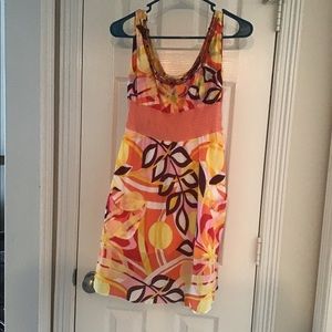 Solitaire sleeveless multi colored dress